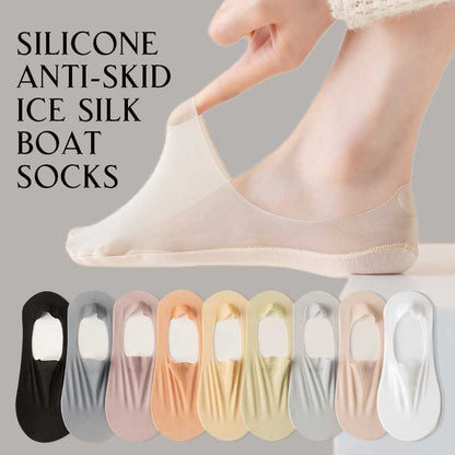 Silikon Anti-Skid Ice Silk Båtstrumpor🔥Köp 2 par och få 1 par gratis🔥3 par🔥