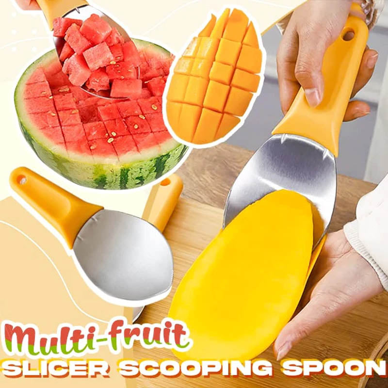 Multi-purpose Mango Slicer Scooping Sked