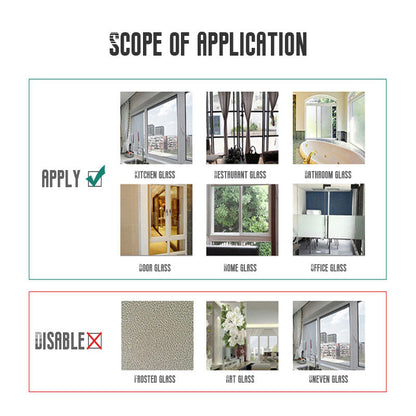 Solskydd och anti-kikar glas klistermärke-envägs visuell skyddsfilm