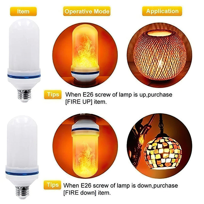 LED-flammeffektlampa-med gravitationsavkännande effekt