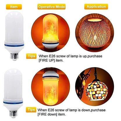 LED-flammeffektlampa-med gravitationsavkännande effekt