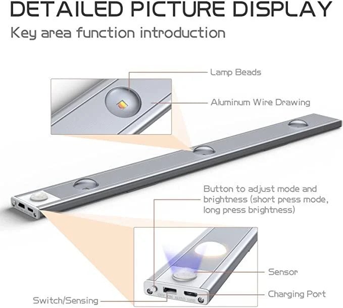 🔥SISTA DAG 49% RABATT💡LED RÖRELSESENSOR LJUS (USB-LADDNING)💡