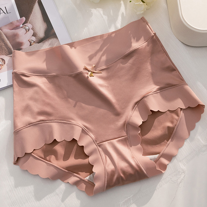 ( 🎁  2024 Nytt År Hot Sale  70% rabatt🎁)Pay1 Få 3(4paket) Premium Satin Antibakteriell Ice Silk Fuktabsorberande trosor